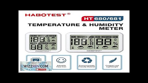 HABOTEST HT680/HT681 Thermometer Hygrometer Weather Station Mini Thermometer Living Room LCD Review