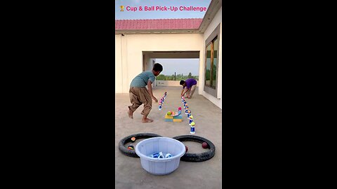 🏆 Cup & Ball Pick-Up Challenge – Who Will Win the Punishment Ga