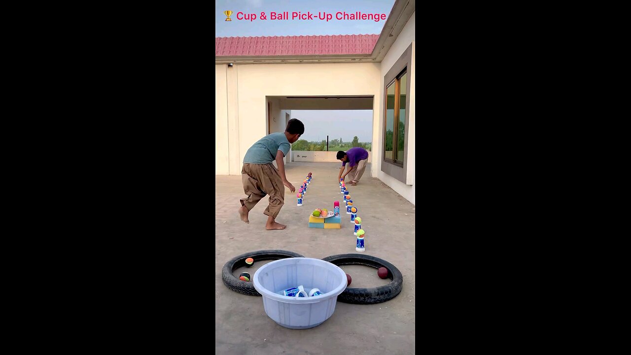 🏆 Cup & Ball Pick-Up Challenge – Who Will Win the Punishment Ga