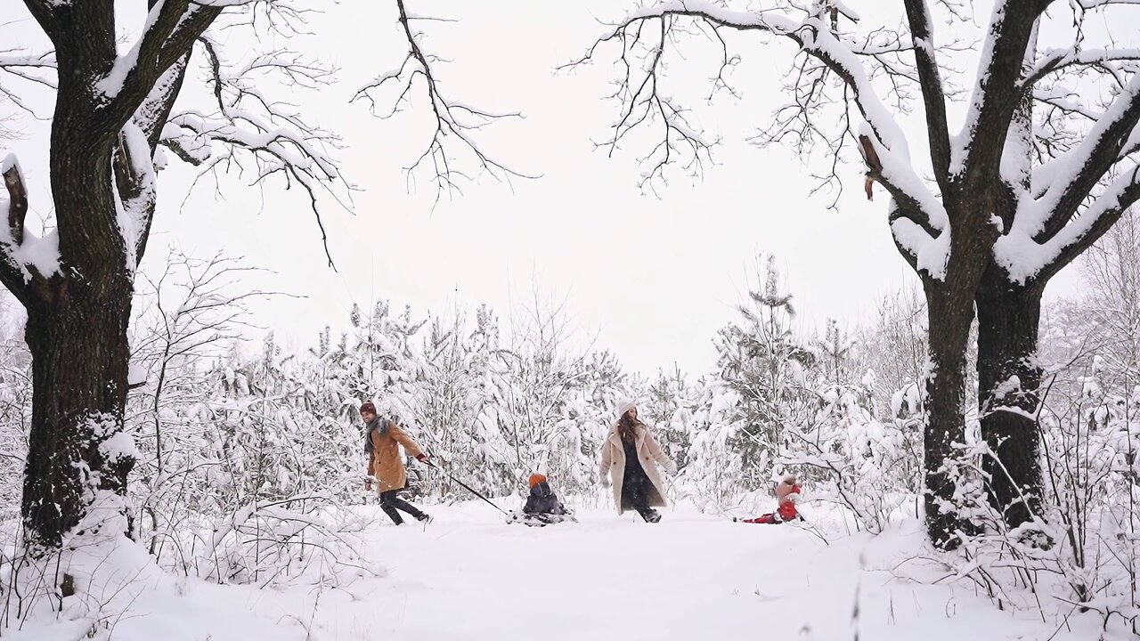Having Snow Much FUN Sledding Portrait Format