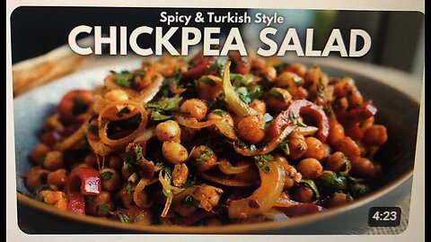 High Protein Spicy Turkish Chickpea Salad, Nohut Piyazi