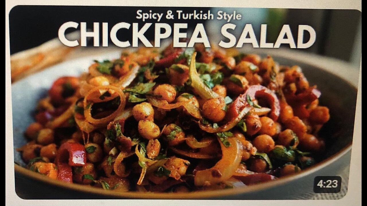 High Protein Spicy Turkish Chickpea Salad, Nohut Piyazi