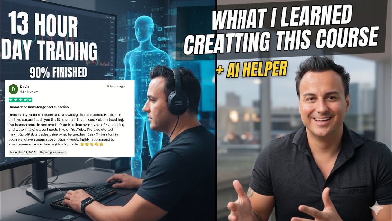 13-Hour Day Trading Course: What I Learned (90% DONE) + Reading Your Reviews!