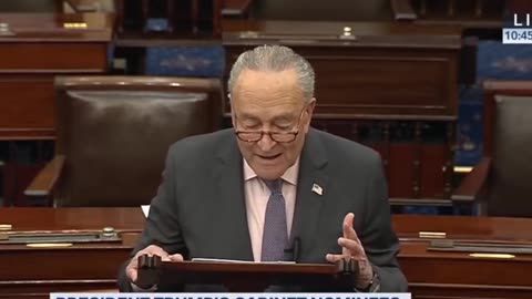 Chuck Schumer Blasts Trump's Cabinet Nominees in Senate Floor Diatribe