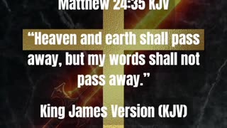 Matthew 24:35 KJV “Heaven and earth shall pass away, but my words shall not pass away.” #word #god