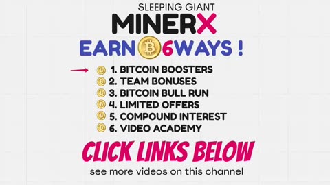 MINERX MINER X - A MESSAGE OF HOPE - AI BITCOIN MINING PROFITS - TOP TEAM ROB BUSER