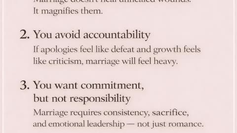 3 Signs You’re Not Ready for Marriage