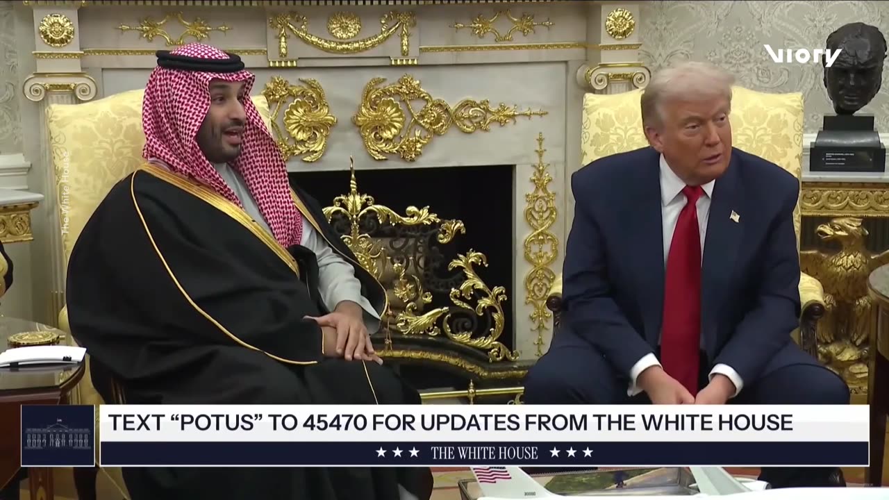 Trump questions KSA’s $600m investment, asking if it will turn into $1t; MBS confirms.