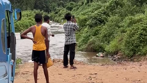 Kids Run From Charging Elephant