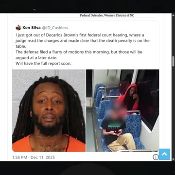 Charlotte Train Stabber ‘Unable to Understand’ Case Against Him, Lawyers Say