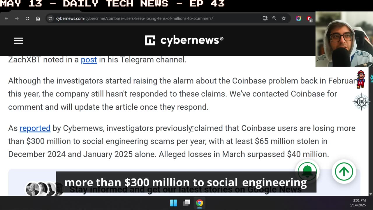 coinbase losing millions to scammers
