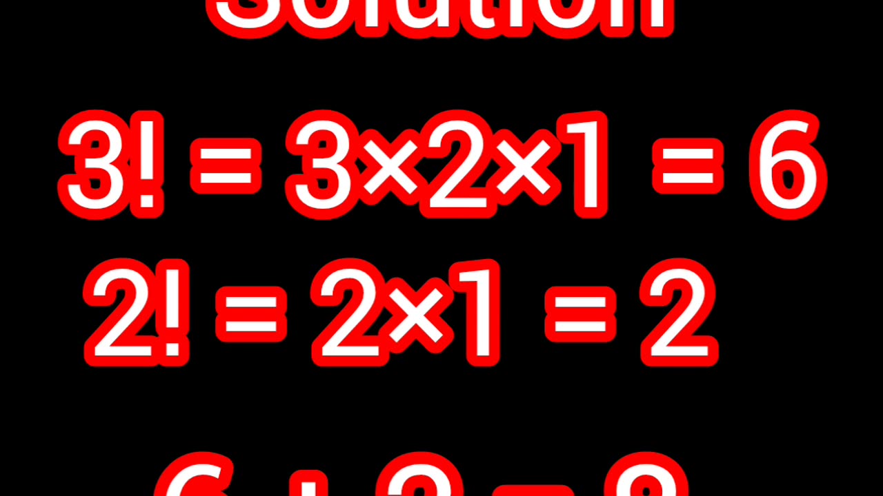 Simplify (3! + 2!)