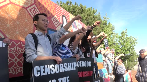 Censorship Protesters at facebook 2022