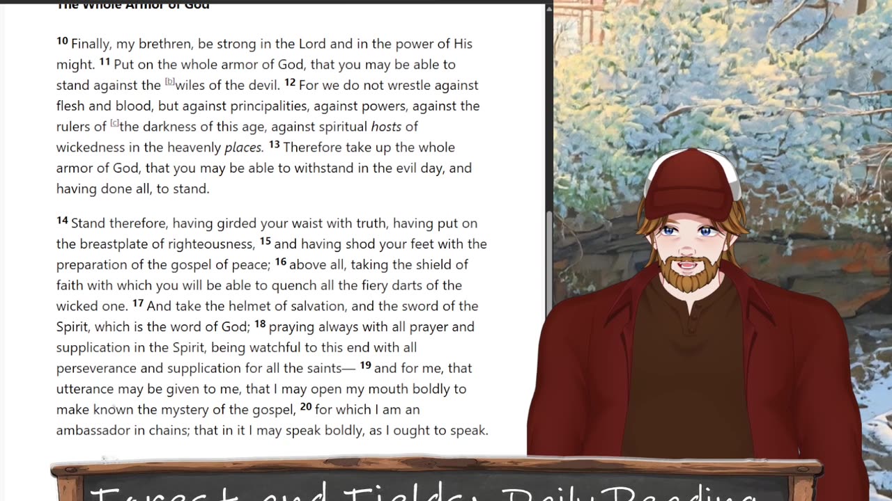 Forest and Fields Daily reading: Ephesians 6