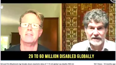 Ed owd frm Blackrock mgr breaks down stastistic data of 7-15 mil global vax deaths 900 mii injured