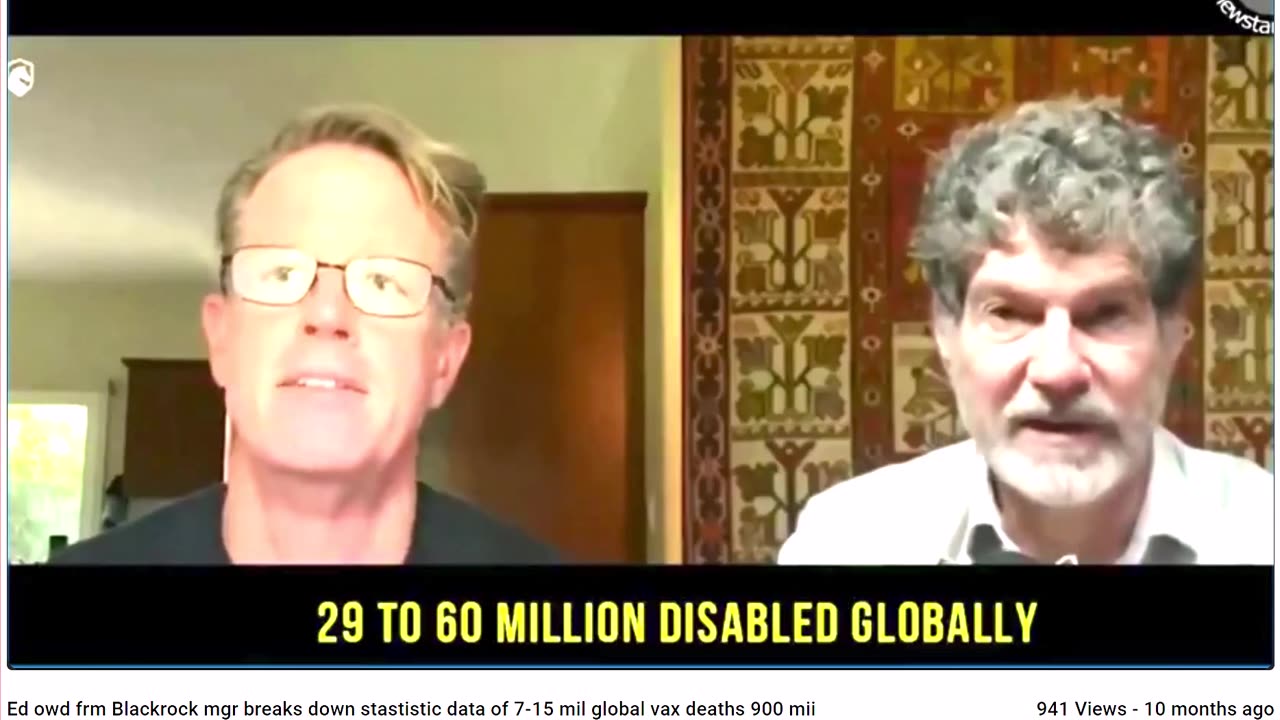 Ed owd frm Blackrock mgr breaks down stastistic data of 7-15 mil global vax deaths 900 mii injured