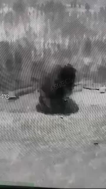 Blast Inside Russian Dugout Sends Soldiers Flying Through the Air