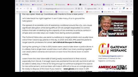 Portland Antifa DECLARES WAR on U.S. Military — Calls for Mass LASER Attack on Helicopters