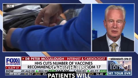 Dr McCullough:® Fewer Vaccines, Risk Stratification, Far More Appropriate than One-Size-For-All