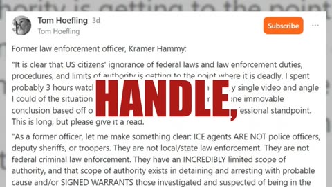 Fact Check: Kramer Hammy Who Penned Viral Opinion Piece About ICE Shooting IS Former Deputy Sheriff