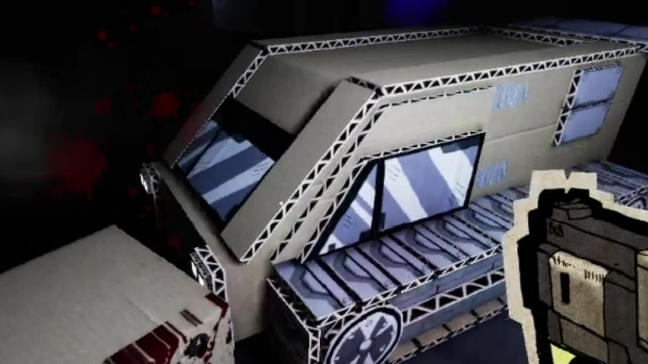 Got hit in the nose with a cardboard heel)) #gaming #paper #paperhead #horror #battle #shots