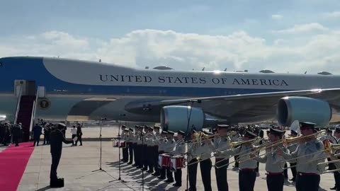 Arrival ceremony in Israel for President @realDonaldTrump 🇺🇸