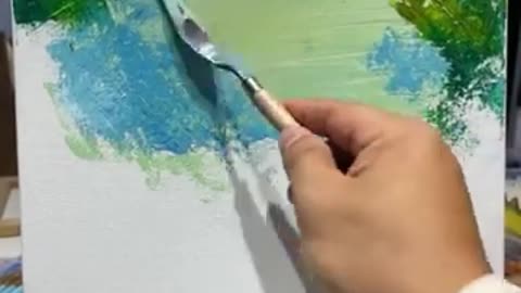 easy nature drawing painting | acrylic painting | nature drawing