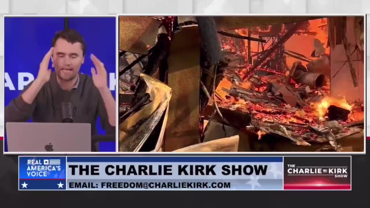 Charlie Kirk blames California wildfires on lack of 'white men'