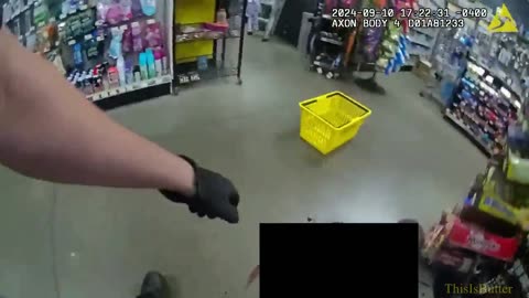 Suspect who stabbed himself and a woman is fatally shot inside a Dollar General Store