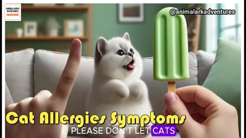 Cat Allergies Symptoms ⎮Cat ICE Food Allergies ⎮Cute Cats 🧊😿#cat #aicats #allergies #catvideos2024