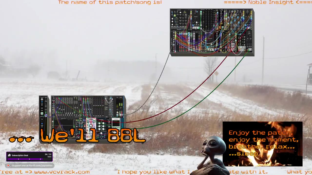 Night Patch mode | Drifting into Silence 🌌 | Minimalist Modular Ambient for Sleep | VCV Rack | 🕉 For Inner Peace ☮