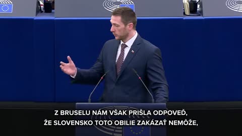 Slovenský europoslanec Milan Uhrík - Jedovaté ukrajinské obilí