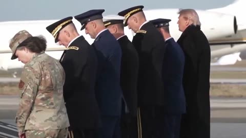 Trump witnesses dignified transfer three American Patriots killed in Syria over the weekend