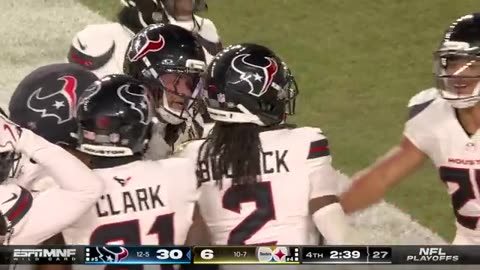AARON RODGERS PICK-SIX 🚨 Texans' defense seals Wild Card win over Steelers 😱 | NFL on ESPN