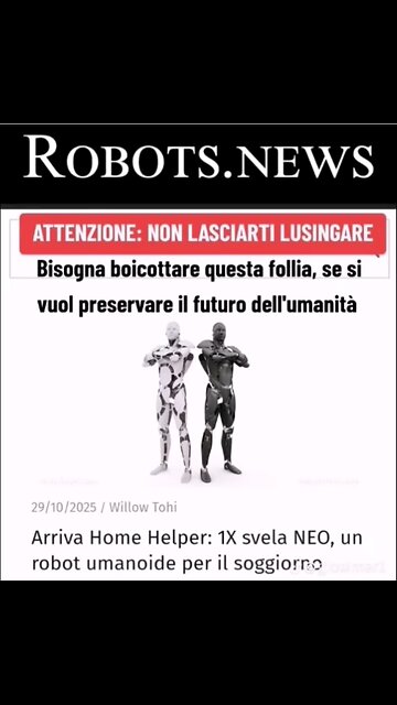 INTELLIGENZA ARTIFICIALE: IN VENDITA IL PRIMO UMANOIDE - NON ESSERE COMPLICE DELLA DISTRUZIONE, NON È UN GIOCO, BOICOTTA QUESTA FOLLIA