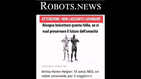 INTELLIGENZA ARTIFICIALE: IN VENDITA IL PRIMO UMANOIDE - NON ESSERE COMPLICE DELLA DISTRUZIONE, NON È UN GIOCO, BOICOTTA QUESTA FOLLIA