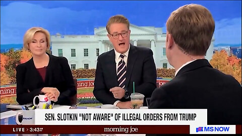 Joe Scarborough's Unhappy With Sen. Slotkin's 'Illegal Orders' Admission…Narrative Status: COLLAPSED