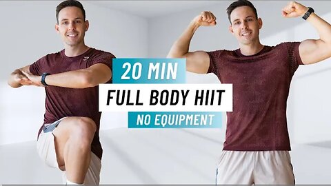 20 MIN INTENSE CARDIO HIIT WORKOUT - Full Body Fat Burner (No Equipment, No Repeat)