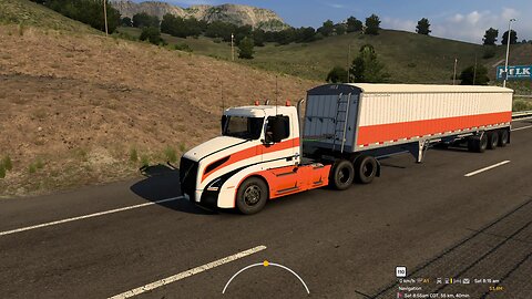 ATS, Downhill 7% grade, Volvo VNL, 42 t, retarder braking