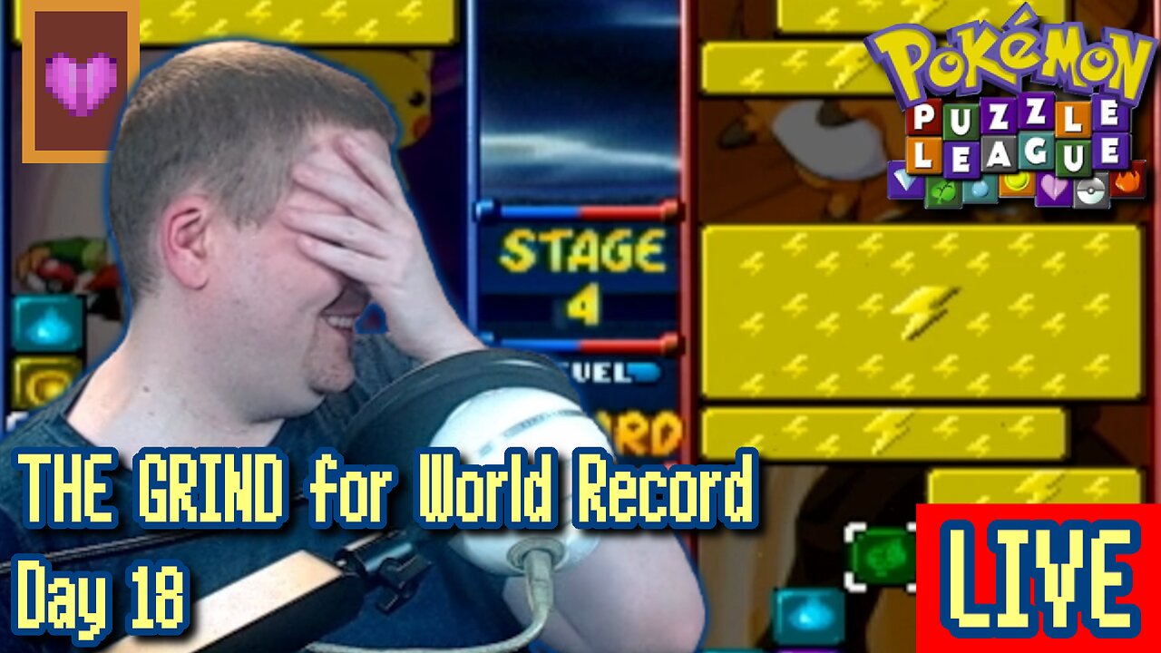 Day 18 of THE GRIND For the IMPOSSIBLE S-Hard World Record [Pokémon Puzzle League Speedruns]