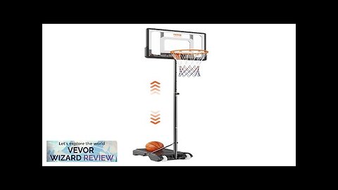 VEVOR Basketball Hoop 5-7 ft Adjustable Height Portable Backboard System 32 inch Review