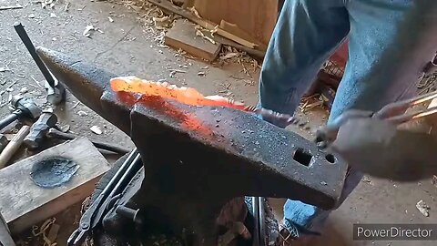 forging a giant spoon