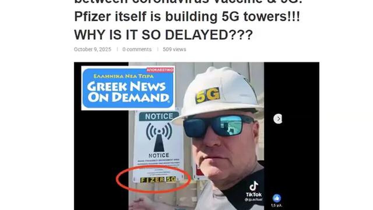 Correlation between coronav!rus jabbs & 5G: Pf!zer itself is building 5G towers