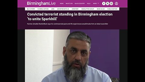 Convicted terrorist stands for election in Birmingham. Why the surprise? Sadiq Khan ........