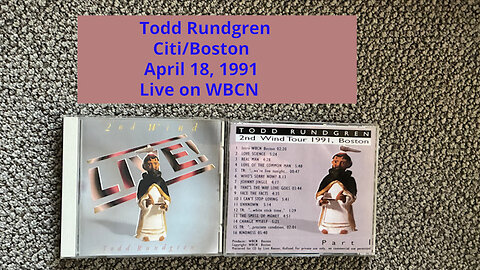 April 18, 1991 - Todd Rundgren Live at Boston's Citi on the 2nd Wind Tour