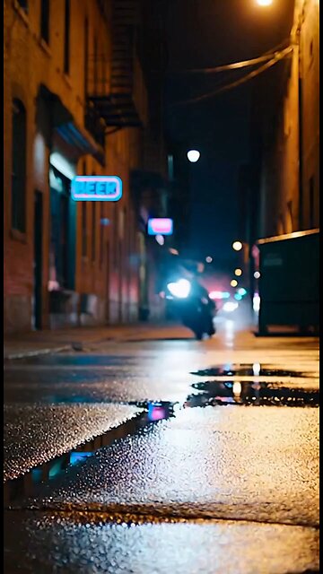 Russell Blade on his motorbike running from the police in St Louis Missouri.