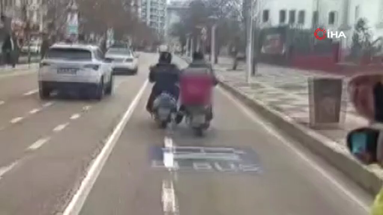 Elazığ'da motokuryenin tehlikeli yolculuğu