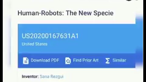 PATENT FOR HUMAN ROBOTS - THE NEW SPECIES/Dane Simmons