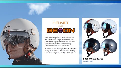 Open Face Motorcycle Helmet for Adults