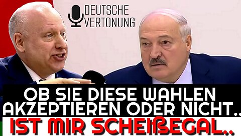 Lukaschenko: "Mir ist das scheißegal!" - Ob die EU, USA & Großbritannien das Wahlergebnis akzeptiert